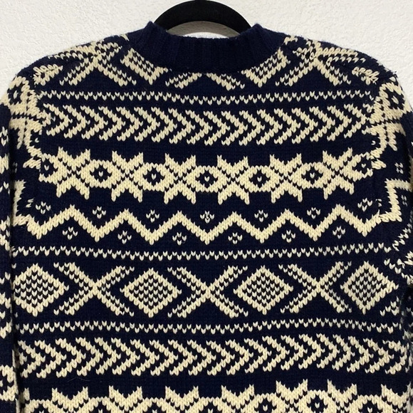 J.Crew NEW 100% Lambs Wool Vintage Nordic Ski Sweater Size S - Picture 7 of 9
